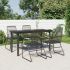 Set cu masă pentru grădină, 3 piese, negru, ratan PVC  GartenMobel Dekor