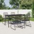 Set mobilier de grădină, 7 piese, negru, ratan PVC GartenMobel Dekor