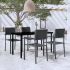 Set de servit masa pentru grădină, 7 piese, negru GartenMobel Dekor