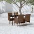 Set mobilier de grădină, cu perne, 3 piese, maro și negru GartenMobel Dekor