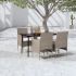 Set mobilier de grădină, cu perne, 3 piese, bej și negru GartenMobel Dekor