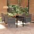 Set mobilier de grădină, cu perne, 5 piese, gri și negru  GartenMobel Dekor