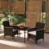 Set mobilier de grădină, cu perne, 5 piese, gri și negru GartenMobel Dekor