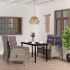 Set mobilier de grădină, cu perne, 3 piese, gri și negru GartenMobel Dekor