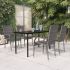 Set mobilier de grădină ,gri și negru, 7 piese GartenMobel Dekor