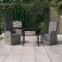 Set mobilier de grădină cu perne, 3 piese, negru GartenMobel Dekor