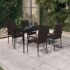 Set de servit masa pentru grădină, 5 piese, maro și negru GartenMobel Dekor