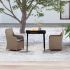 Set mobilier de grădină, cu perne, 3 piese, maro GartenMobel Dekor