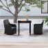 Set mobilier de grădină, cu perne, 3 piese, maro GartenMobel Dekor