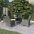 Set mobilier pentru grădină, 5 piese, gri închis GartenMobel Dekor
