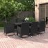 Set mobilier de grădină cu perne 5 piese poliratan & sticlă GartenMobel Dekor