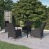 Set mobilier de grădină, 5 piese, gri închis, poliratan GartenMobel Dekor