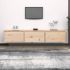 Comode TV, 3 buc., alb, lemn masiv de pin GartenMobel Dekor