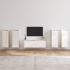 Comode TV, 5 buc., alb, lemn masiv de pin GartenMobel Dekor