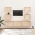 Comode TV, 7 buc., alb, lemn masiv de pin GartenMobel Dekor