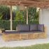 Set mobilier grădină cu perne, 3 piese, lemn masiv de tec GartenMobel Dekor