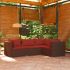 Set mobilier de grădină cu perne, 4 piese, maro, poliratan GartenMobel Dekor