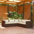 Set mobilier de grădină cu perne, 5 piese, gri, poliratan GartenMobel Dekor