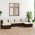 Set mobilier de grădină cu perne, 6 piese, maro, poliratan GartenMobel Dekor