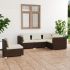 Set mobilier de grădină cu perne, 5 piese, negru, poliratan GartenMobel Dekor