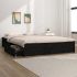 Cadru de pat Small Double 4FT, negru, 120x190 cm GartenMobel Dekor