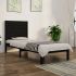 Cadru de pat King Size, negru, 150x200 cm, lemn masiv GartenMobel Dekor