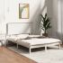 Cadru de pat, alb, 100x200 cm, lemn masiv de pin GartenMobel Dekor