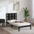 Cadru de pat King Size, negru, 150x200 cm, lemn masiv GartenMobel Dekor