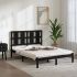 Cadru de pat King Size, negru, 150x200 cm, lemn masiv GartenMobel Dekor