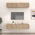Dulapuri TV de perete, 4 buc, alb, 100x30x30 cm GartenMobel Dekor