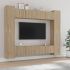 Set dulap TV, 8 piese, stejar sonoma, lemn prelucrat GartenMobel Dekor