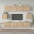 Set dulap TV, 6 piese, alb, lemn prelucrat GartenMobel Dekor