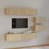 Set dulap TV, 6 piese, gri beton, lemn prelucrat GartenMobel Dekor