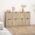 Servante, 2 buc., negru, 60x30x70 cm, lemn compozit GartenMobel Dekor