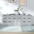 Servante, 3 piese, alb, lemn prelucrat GartenMobel Dekor