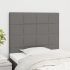 Tăblii de pat, 2 buc, gri închis, 80x5x78/88 cm, textil GartenMobel Dekor