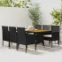 Set mobilier de exterior, 9 piese, negru, poliratan GartenMobel Dekor