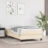 Cadru de pat fără saltea cremă 120x190 cm țesătură GartenMobel Dekor