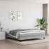 Cadru de pat box spring, gri deschis, 200x200 cm, textil GartenMobel Dekor