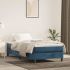 Cadru de pat box spring, albastru închis, 140x190 cm, catifea GartenMobel Dekor