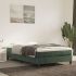 Cadru de pat box spring, verde închis, 140x190 cm, catifea GartenMobel Dekor