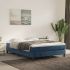 Cadru de pat box spring, albastru închis, 140x190 cm, catifea GartenMobel Dekor