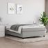Cadru de pat box spring, gri deschis, 140x200 cm, textil GartenMobel Dekor