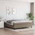 Cadru de pat box spring, gri deschis, 180x200 cm, textil GartenMobel Dekor