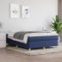 Cadru de pat box spring, albastru, 90x200 cm, textil GartenMobel Dekor