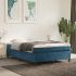 Cadru de pat box spring, albastru închis, 140x190 cm, catifea GartenMobel Dekor