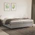 Cadru de pat box spring, gri deschis, 140x190 cm, catifea GartenMobel Dekor