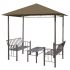 Pavilion grădină masă/bănci, gri taupe, 2,5x1,5x2,4 m, 180 g/m²	 GartenMobel Dekor