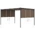 Pavilion de grădină cu perdea laterală, gri taupe, 3x3x2,25 m GartenMobel Dekor