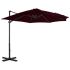 Umbrelă suspendată cu stâlp din aluminiu, verde, 300 cm GartenMobel Dekor